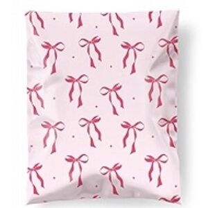 15 Pink Bow Polymailers 10" x 13"